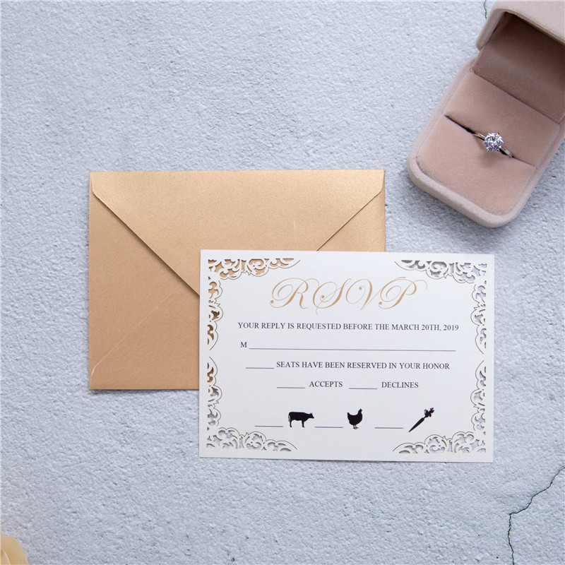 Convite de casamento laco de fita elegante branco WPL0070  Clique na imagem para fechar