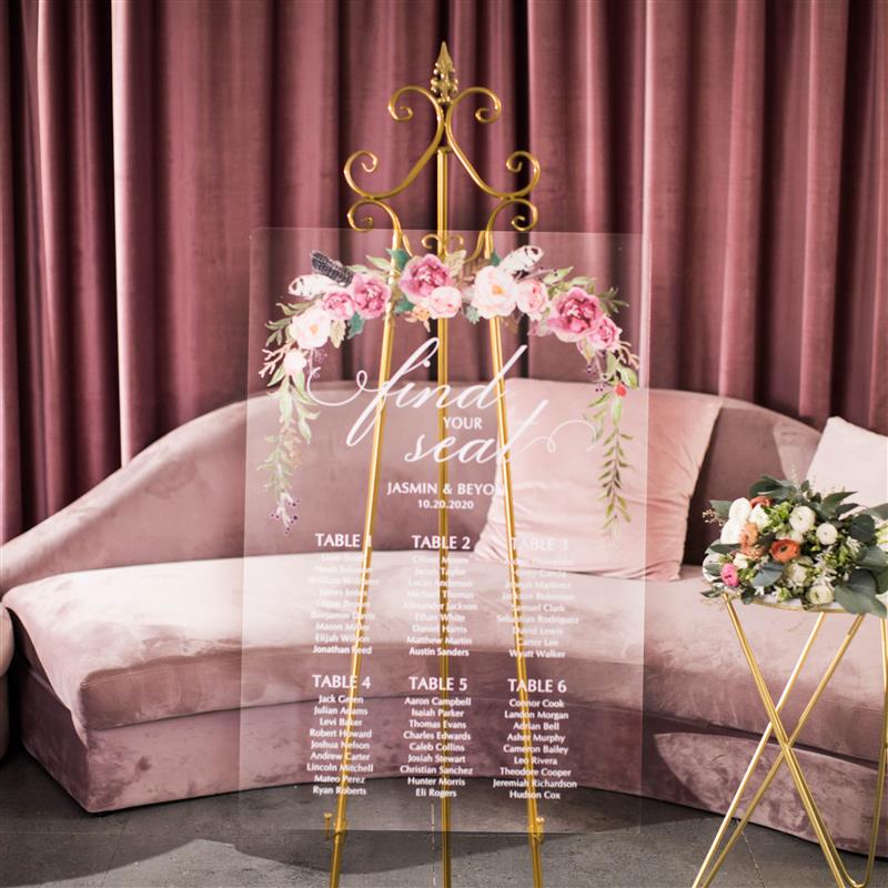 3mm Placa para Casamento em Acrílico YK025