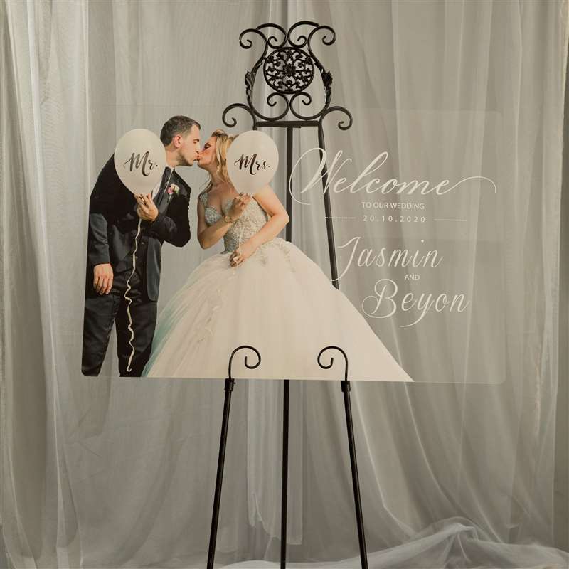 3mm Placa para Casamento em Acrílico YK031