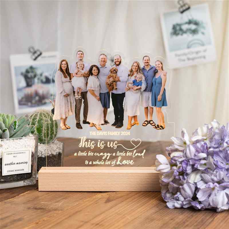 Lembrança de luz Led com foto YKM01 20X25cm
