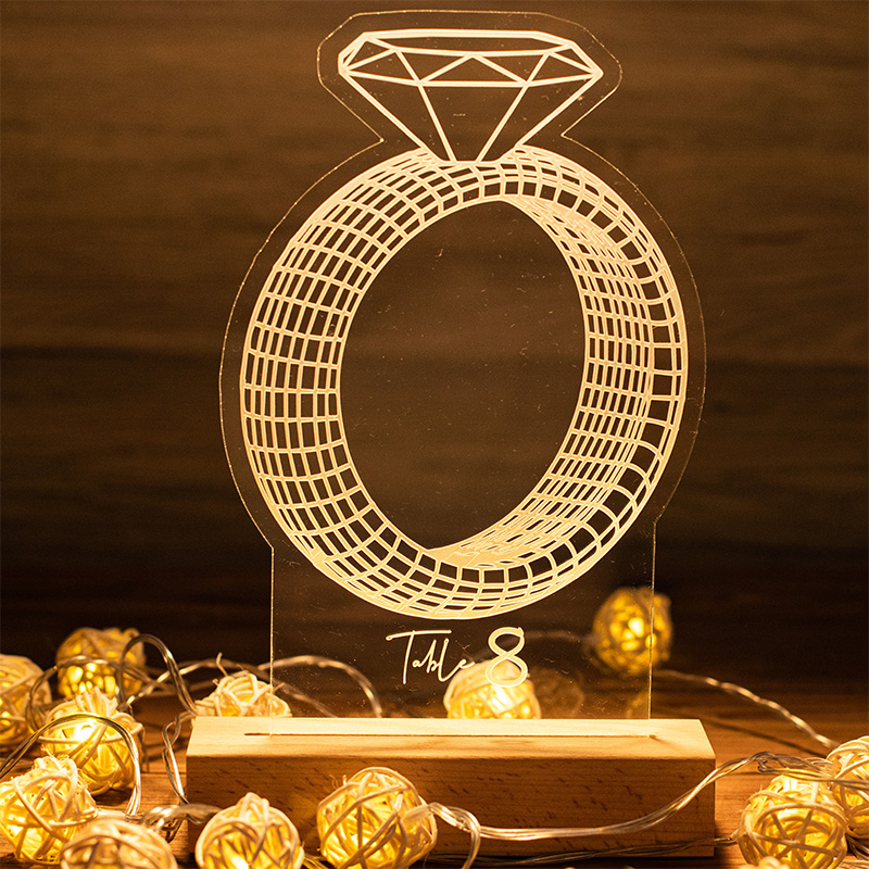 Marcador de mesa com suporte iluminado YKTG05