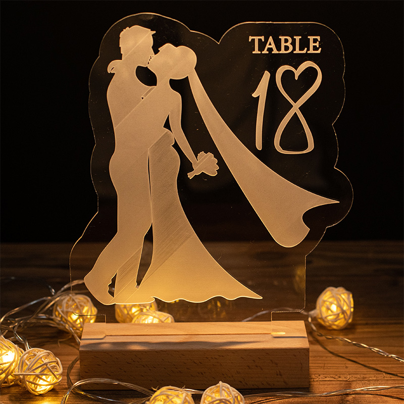 Marcador de mesa com suporte iluminado YKTG10